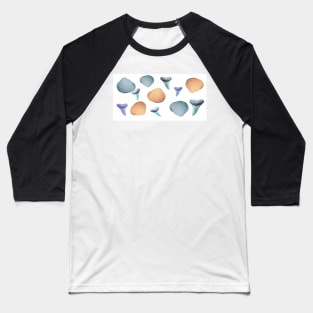 Pastel  Fossils and Shells Baseball T-Shirt